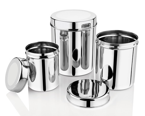 Plain Cover Deep Dabba - Stainless Steel, 1.2 Ltr Capacity, Steel Color , Glossy Surface Finish, Ideal For Storage And Snacks