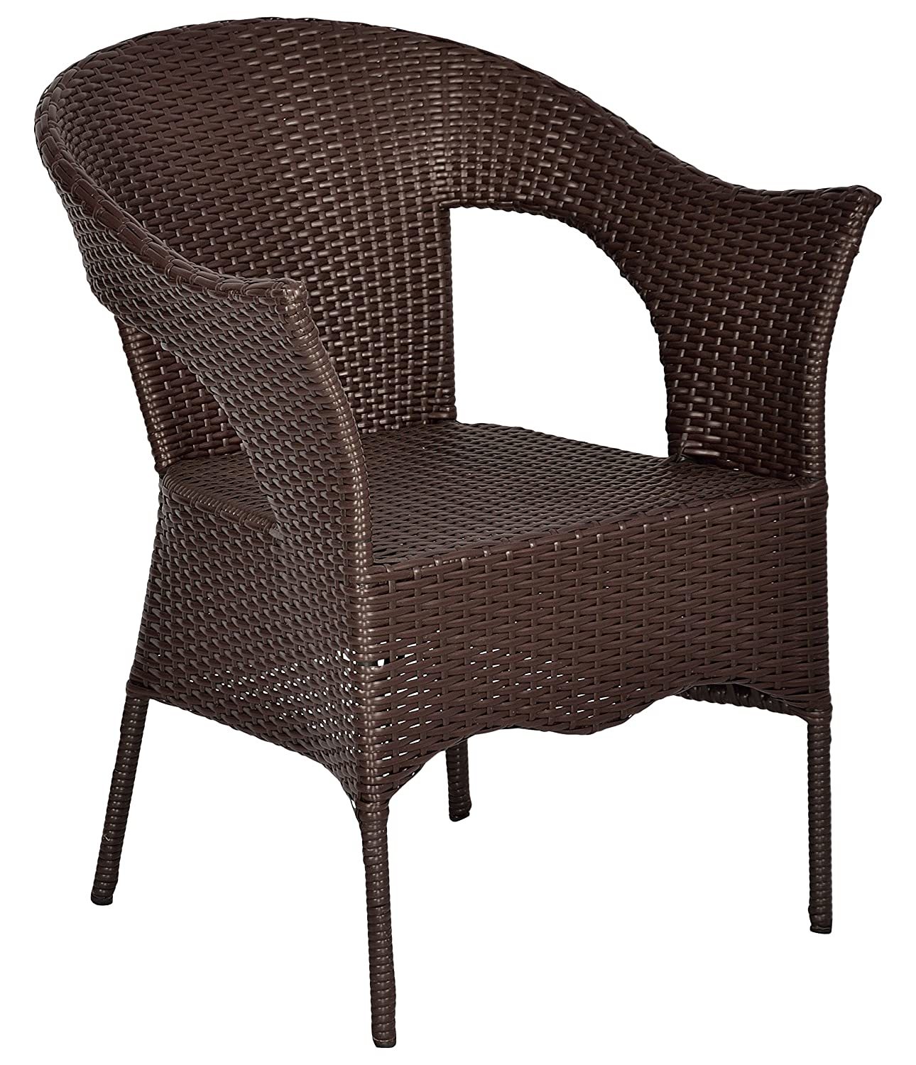 Outdoor Garden Table Chair Set (Brown) - Assembly: No Assembly Required