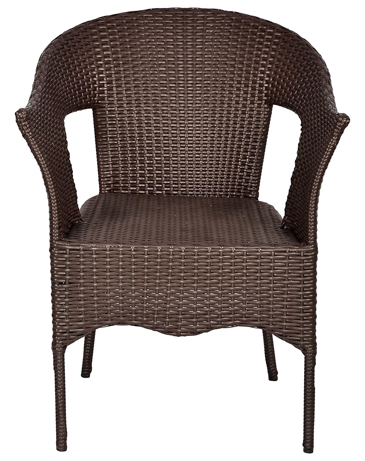 Outdoor Garden Table Chair Set (Brown) - Assembly: No Assembly Required