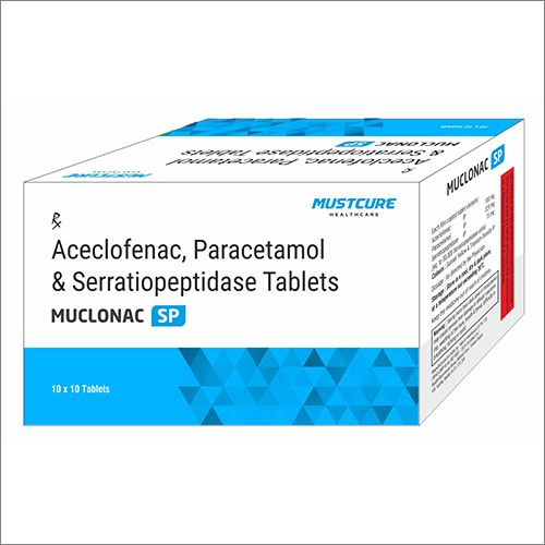 Aceclofenac Paracetamol And Serratiopeptidase Tablets General Medicines