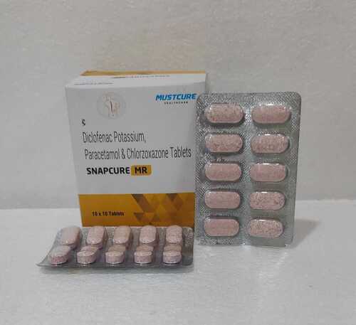 डिक्लोफेनाक पोटेशियम पेरासिटामोल और क्लोरज़ोक्साज़ोन टैबलेट सामान्य दवाएं