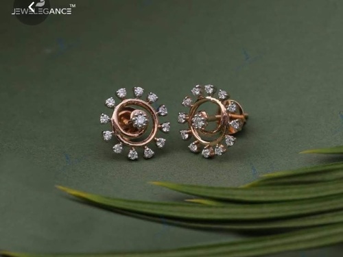 Round Real Diamond Earring Diamond Clarity: Si1