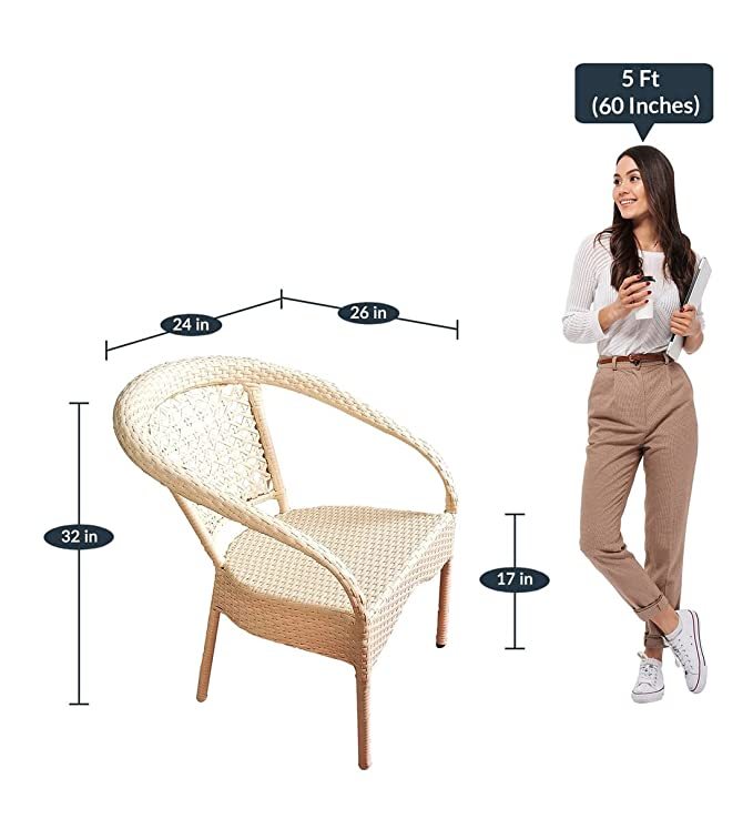 Table Chair Set(off White) - Assembly: No Assembly Required