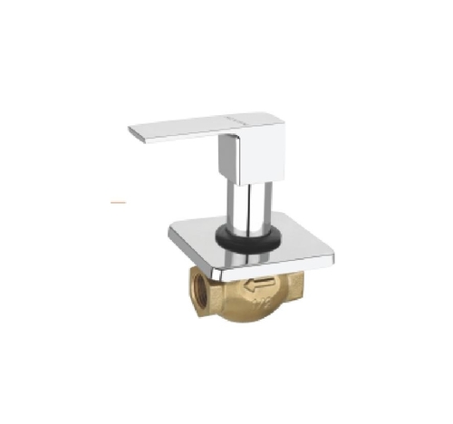 Concealed stop cock with adjustable wall flange