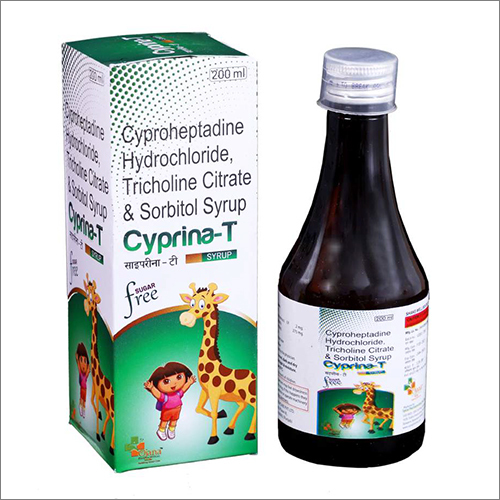 Cyproheptadine Hydrochloride Tricholine Citrate And Sorbitol Syrup General Medicines
