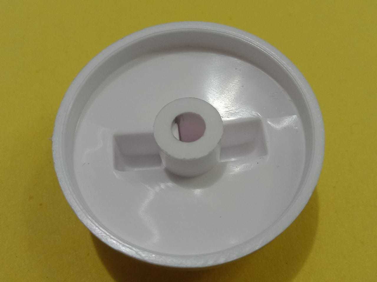 Wall Fan Knob - Plastic, 2.5 Inches Diameter, Glossy White Finish, 0.75 Inches Height | Cost-effective, Durable, Easy Install, Reliable Performance, Smooth Operation