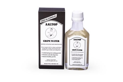 Gripe Water - Glass Bottle 100 ml, Clear Packaging with Water, Fennel, Dill, Ginger Ingredients for Easing Gas Colic in Babies