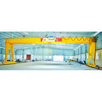 Goliath Crane - Electric Power Supply, Max Lifting Load 1-5 Tonne , Yellow Finish with Emergency Stop and Trolley Travel Speed 5-10 m/min