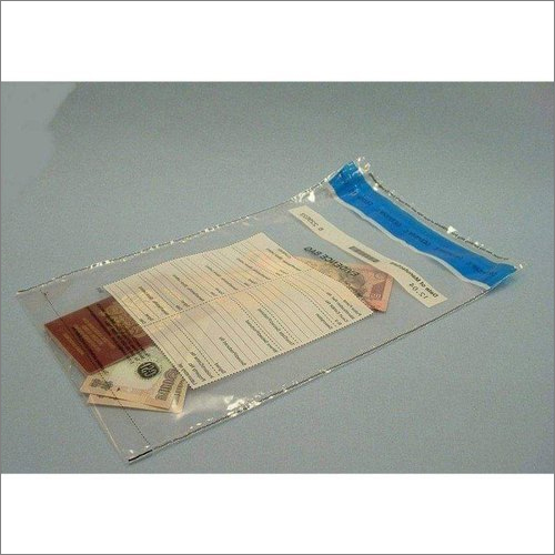Transparent Plastic Security Envelopes - 75 Micron Thickness, 6x9 Inch Size, Transparent Color | Waterproof Design with Rectangular Shape