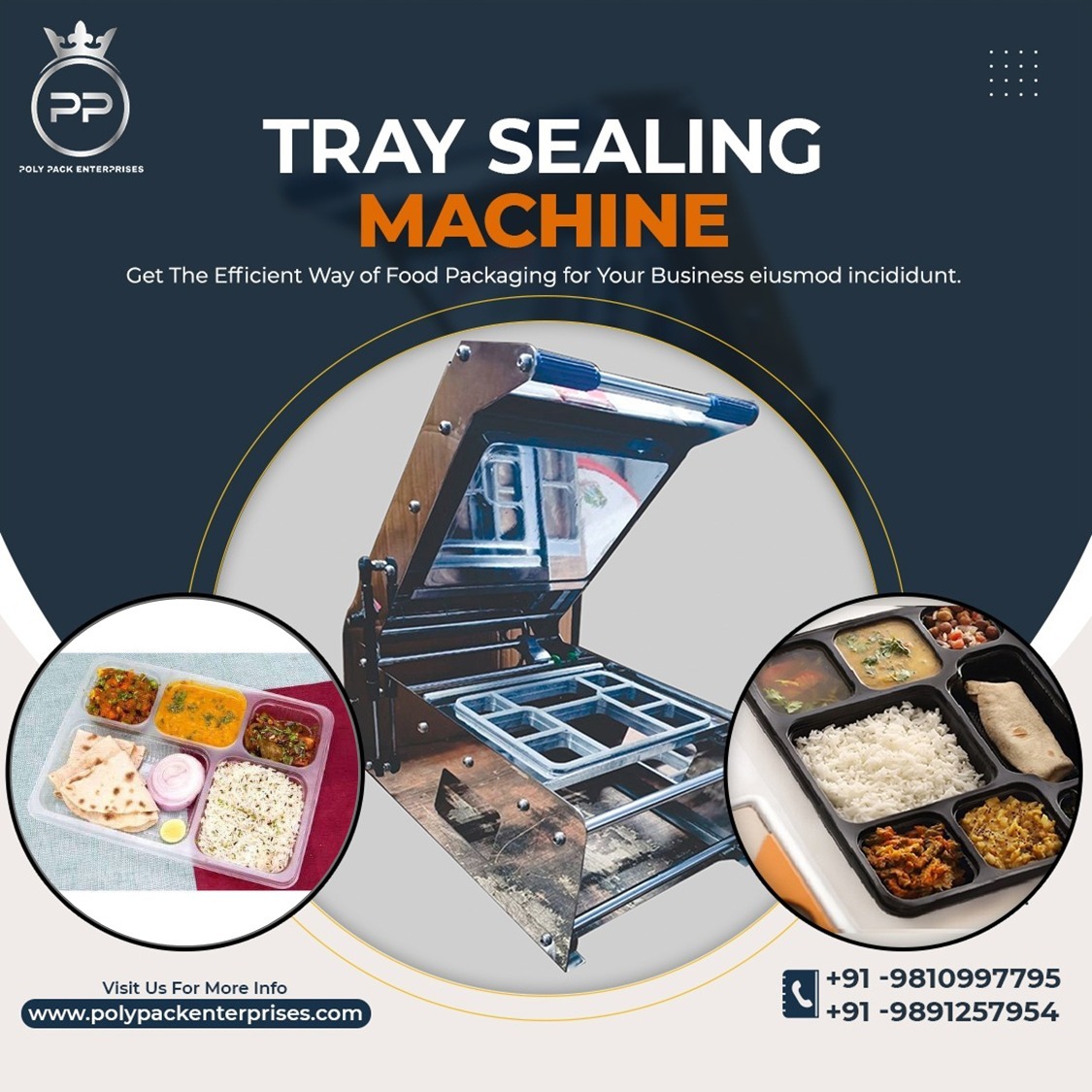 Meal Tray Sealing Machine Application: Industrial