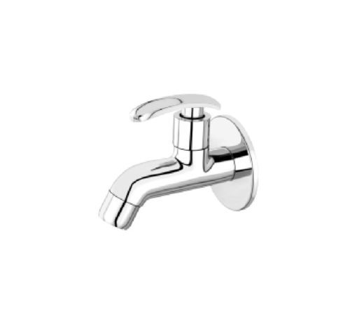 Brass Bib Cock - 1/2 Inch Threaded, Chrome Finish | Corrosion Resistant, Durable, Leak-Proof, High Flow Rate, Easy Installation, Ball Valve Design