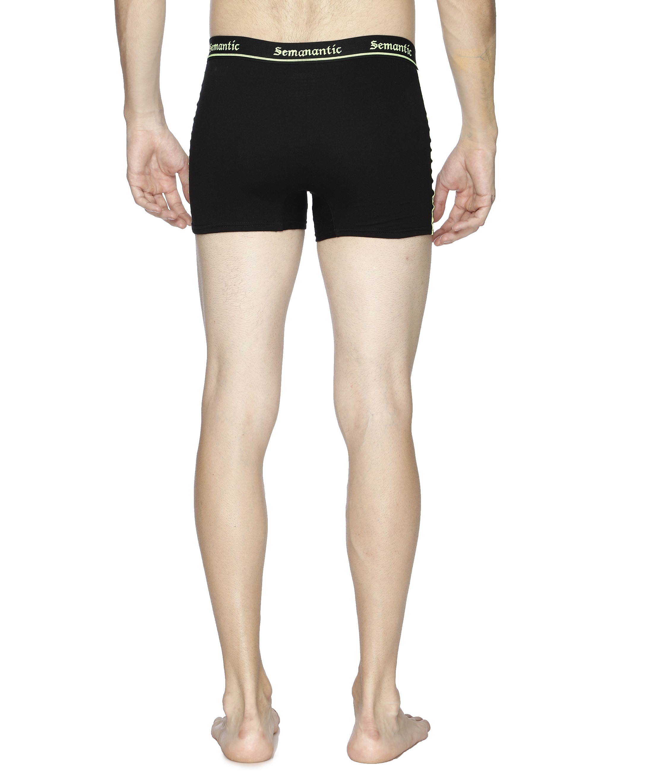 Semantic Men's Cotton Fancy Tape Designer Trunks