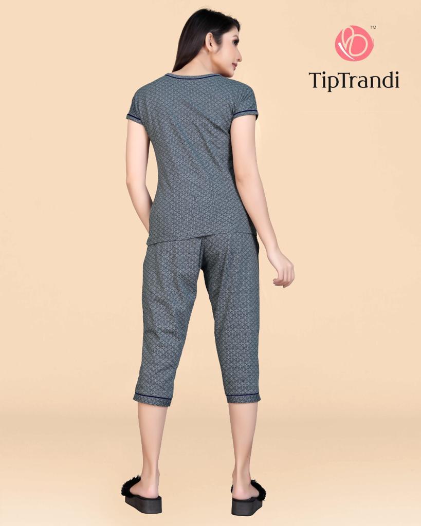 All Type Of Color Available Capri Night Suit