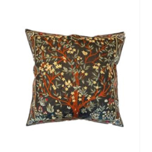 18 x 18 इंच लेदर एम्ब्रॉएडर्ड एम्बेलिश्ड कॉर्क कुशन