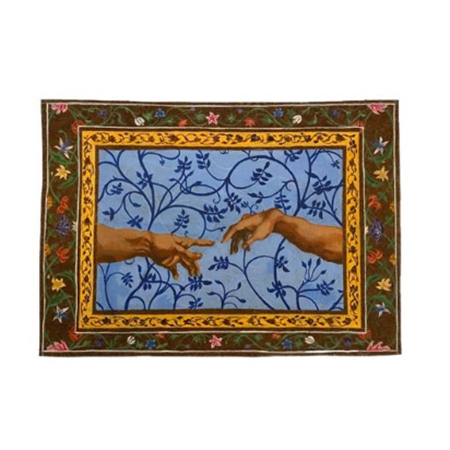 16 x 11 inch Coconut Leather Hand Painted Mat