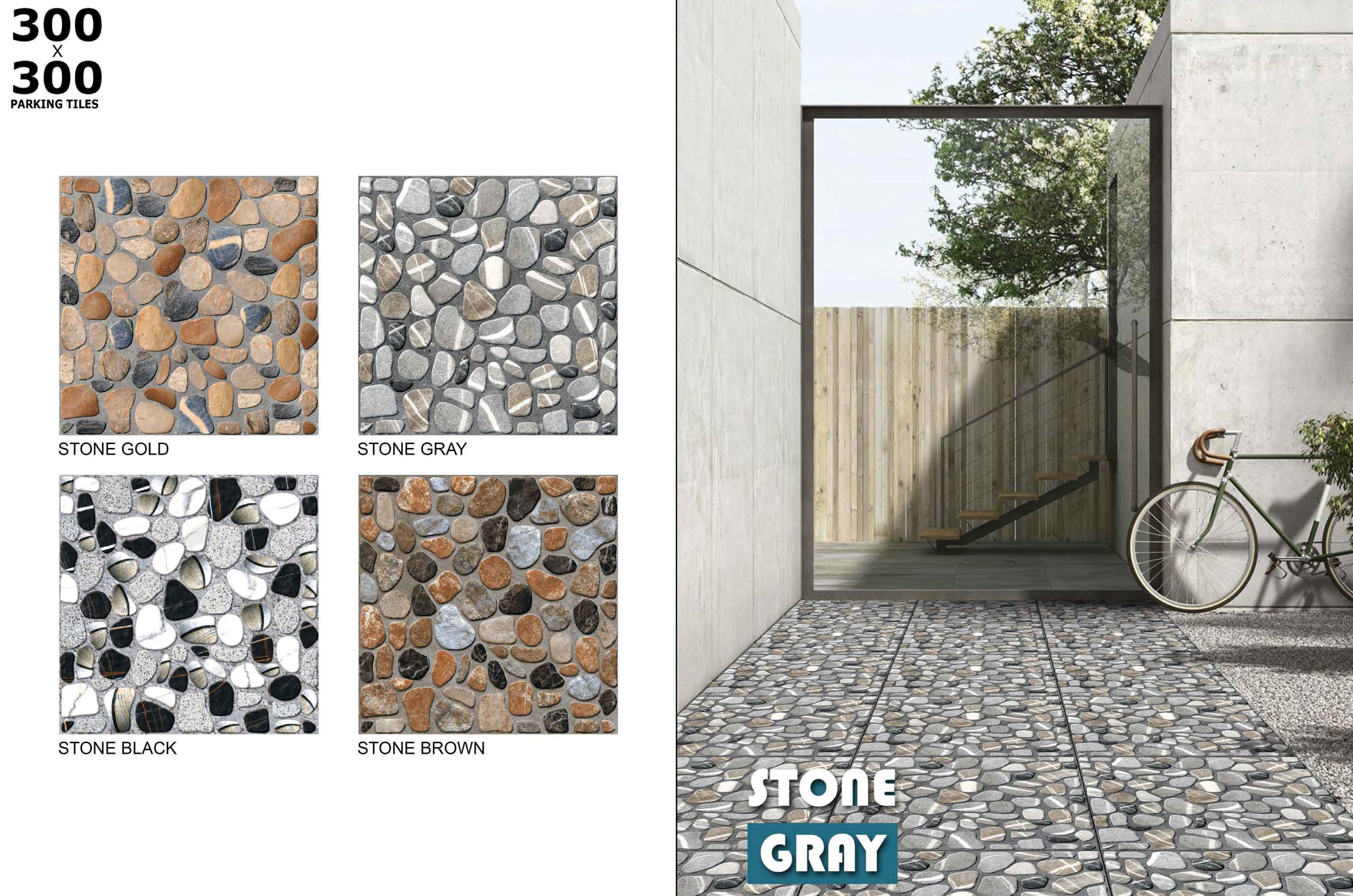 Heavy Duty Vitrified Ceramic Parking Tiles - 300x300mm Multi Color, Non-slip Matt Finish With Square Edge Design