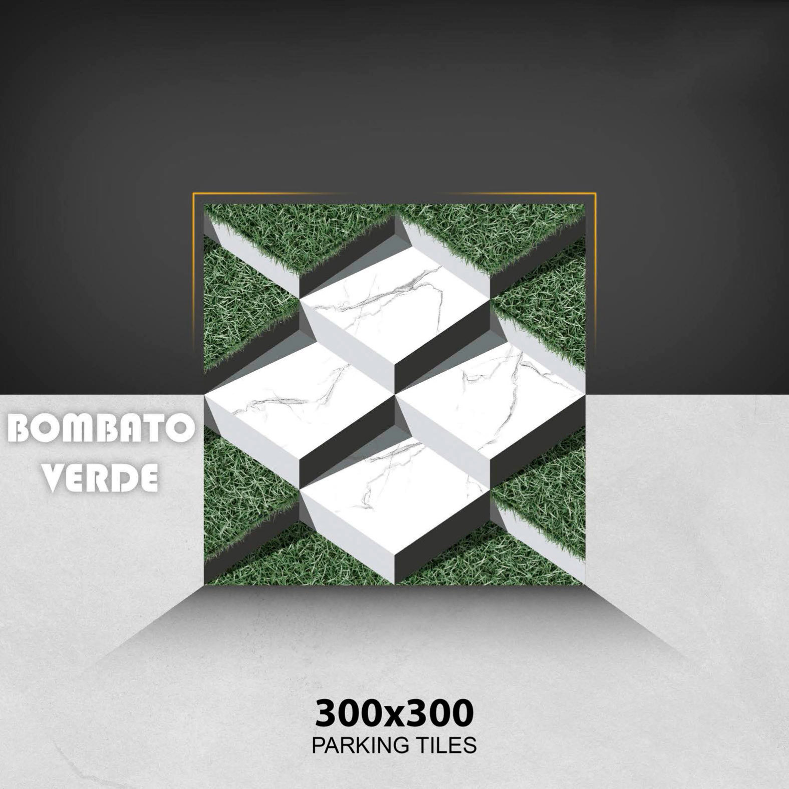 Heavy Duty Vitrified Ceramic Parking Tiles - 300x300mm Multi Color, Non-slip Matt Finish With Square Edge Design