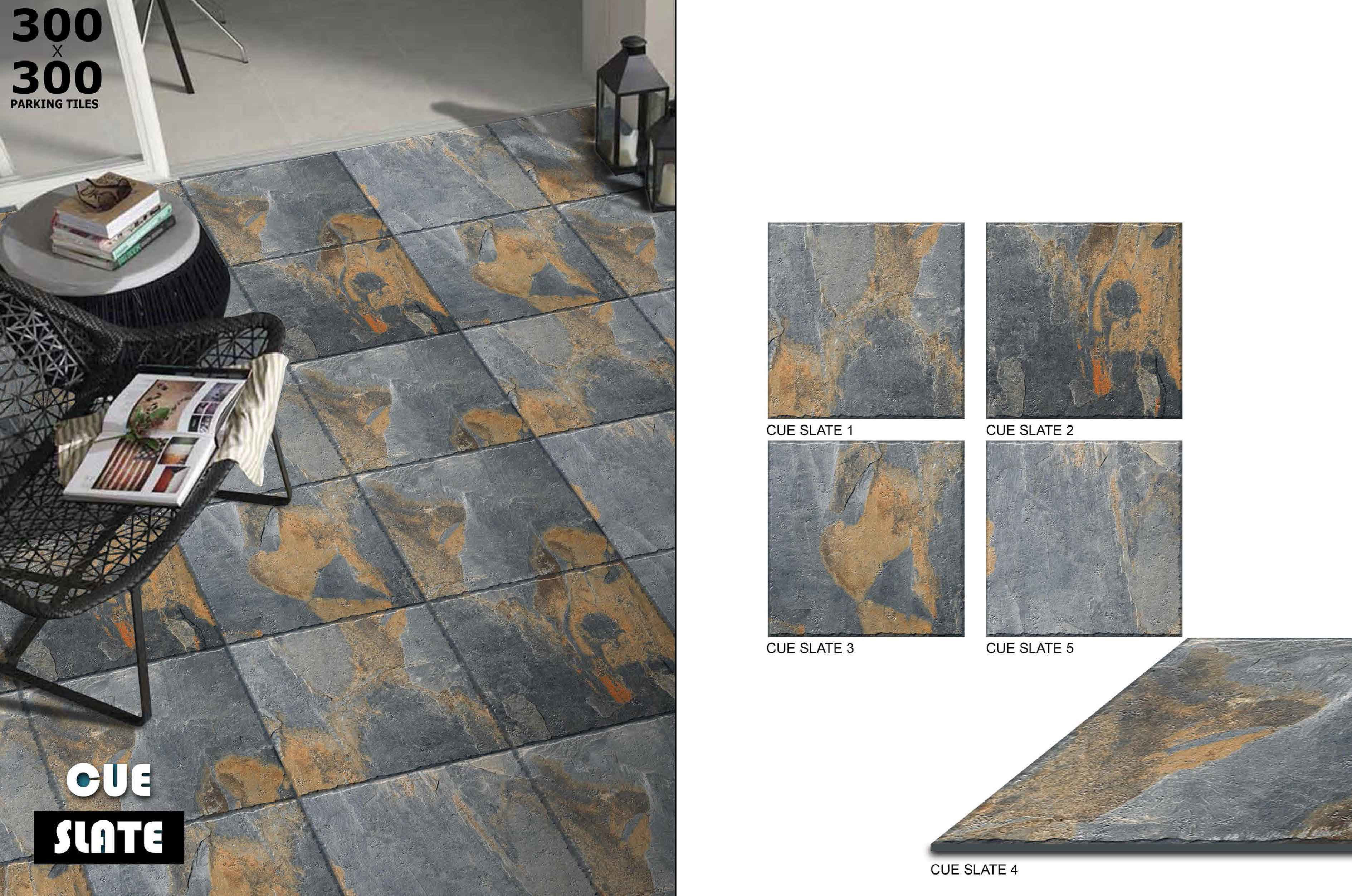 Heavy Duty Vitrified Ceramic Parking Tiles - 300x300mm Multi Color, Non-slip Matt Finish With Square Edge Design
