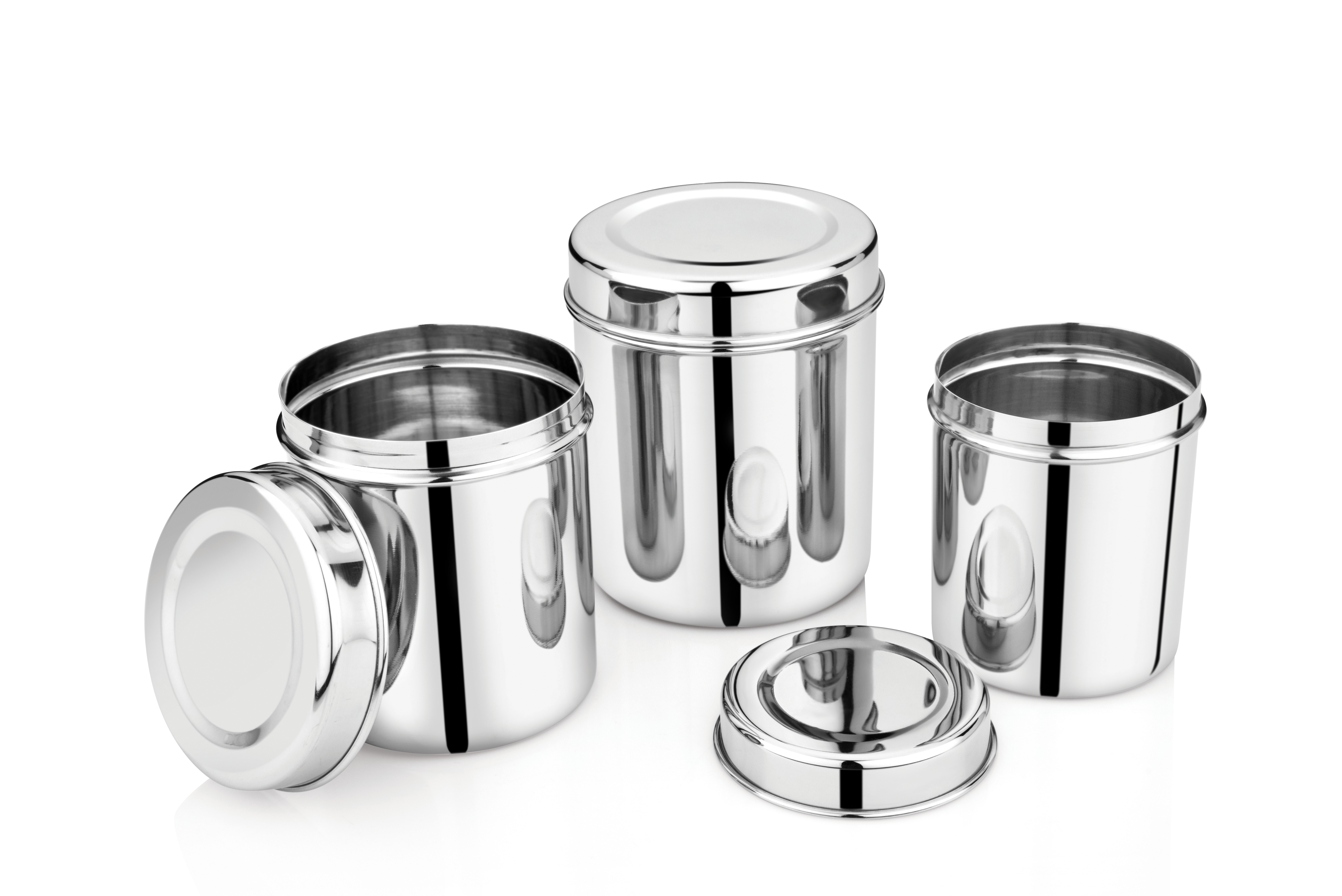 Single Ring Deep Dabba - Stainless Steel, Silver Finish For Elegance And Durability In Food Storage Solutions