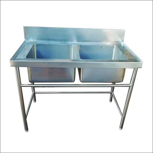 स्टेनलेस स्टील डबल सिंक यूनिट