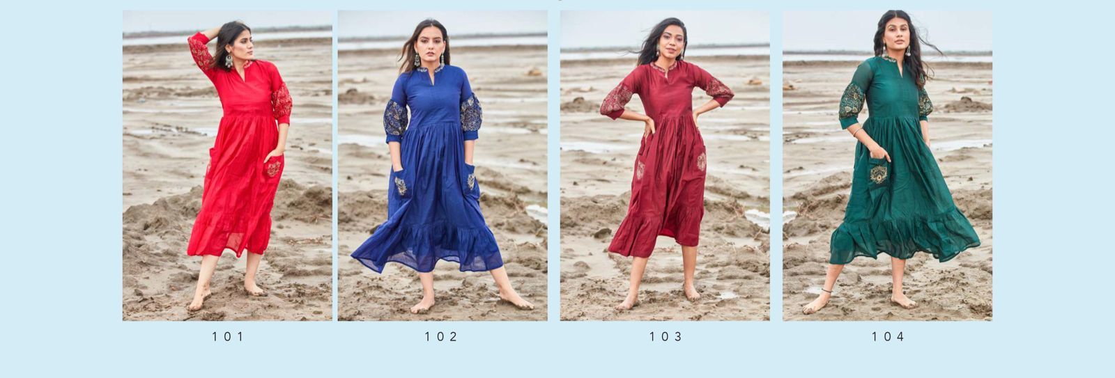 Calendar Vol 3 Rayon Center Cut Printed Kurtis Collection