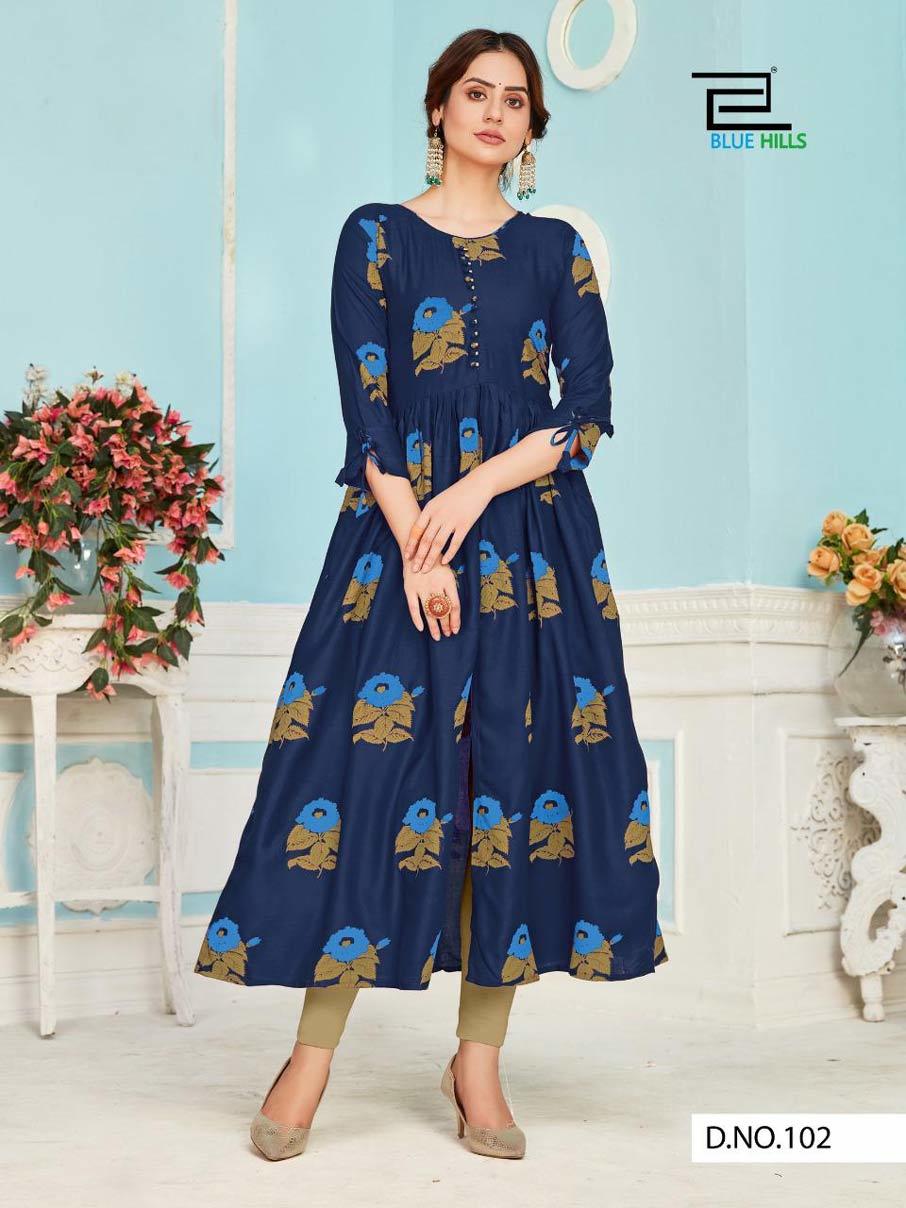 Calendar Vol 3 Rayon Center Cut Printed Kurtis Collection