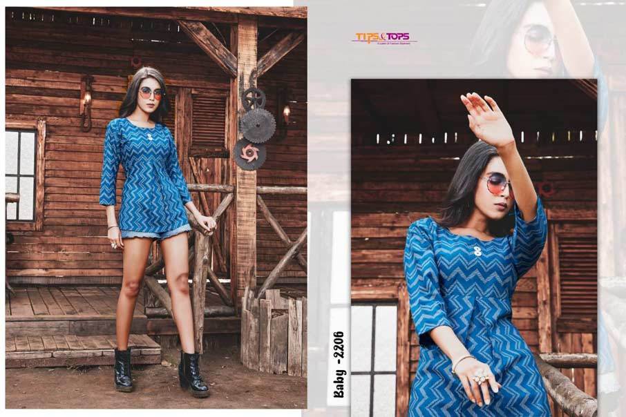 Artwork Embroidery Work Tops Catalogue Set - Rayon Flex, M To 3xl | Breathable, No Fade, Washable, 8 Unique Designs In Denim Slit Style