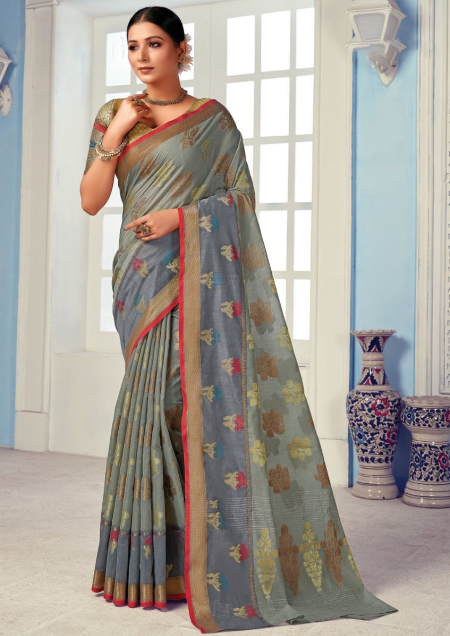 No Fade Indian Handloom Whoesale Saree Catlogue Set