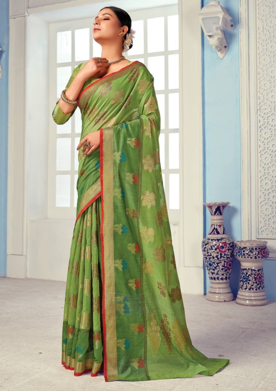 No Fade Indian Handloom Whoesale Saree Catlogue Set