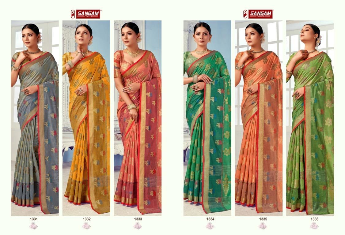 No Fade Indian Handloom Whoesale Saree Catlogue Set