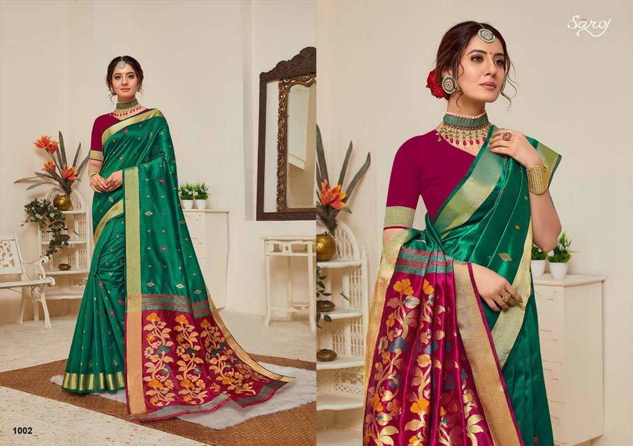 No Fade Indian Handloom Whoesale Saree Catlogue Set