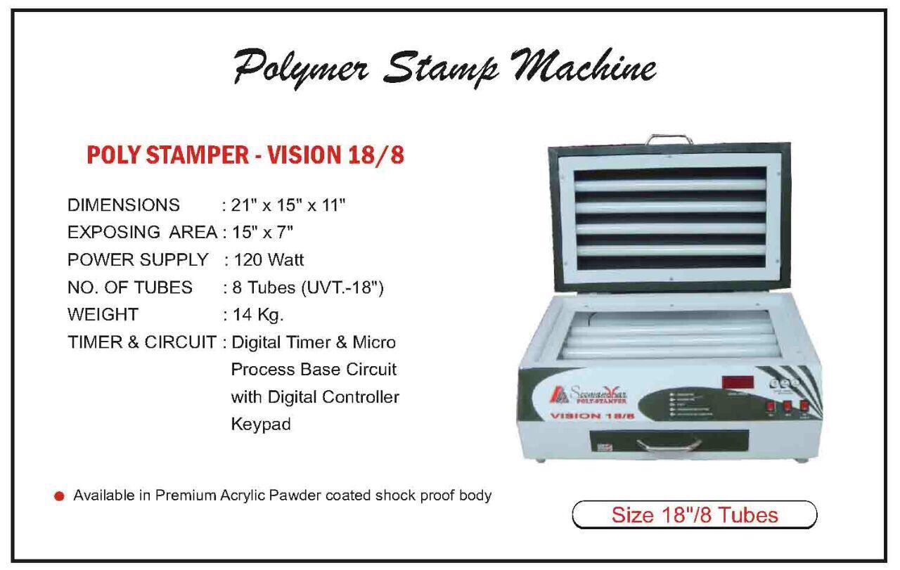 Olive Green & White Nylon Rubber Stamp Making Machine