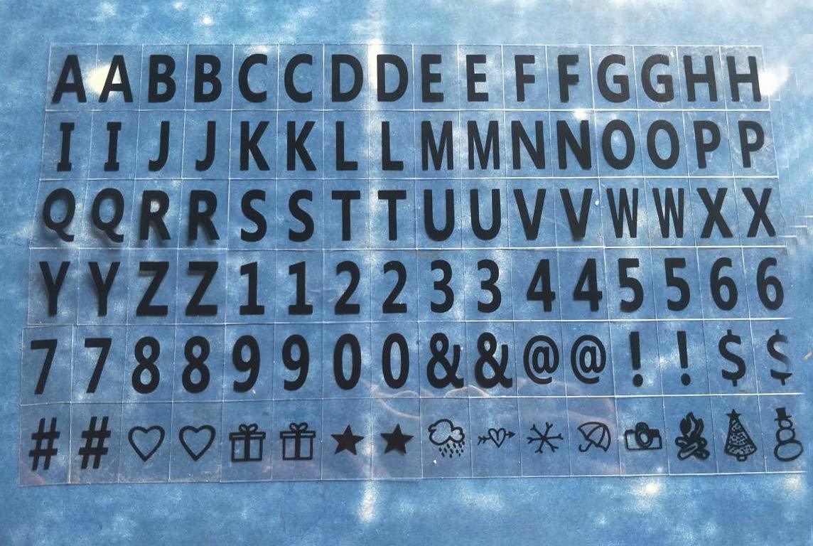 White + Black Cinema Light Box With 96 Letters And Symbols - Diy Cinematic Led Light Box Free Combination (A6 Size) White/black