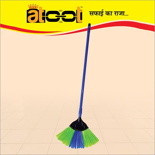 एडजस्टेबल स्टील रॉड के साथ मेटल ब्रूम स्टिक