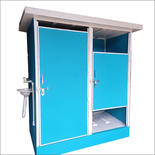Pvc Portable Toilet - Weather-resistant Pvc Panel Blue Color With Dual Doors | Ideal For Outdoor Events Emergency Use And Various Workplaces