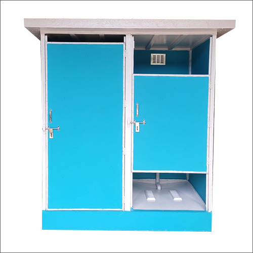 Pvc Portable Toilet - Weather-resistant Pvc Panel Blue Color With Dual Doors | Ideal For Outdoor Events Emergency Use And Various Workplaces