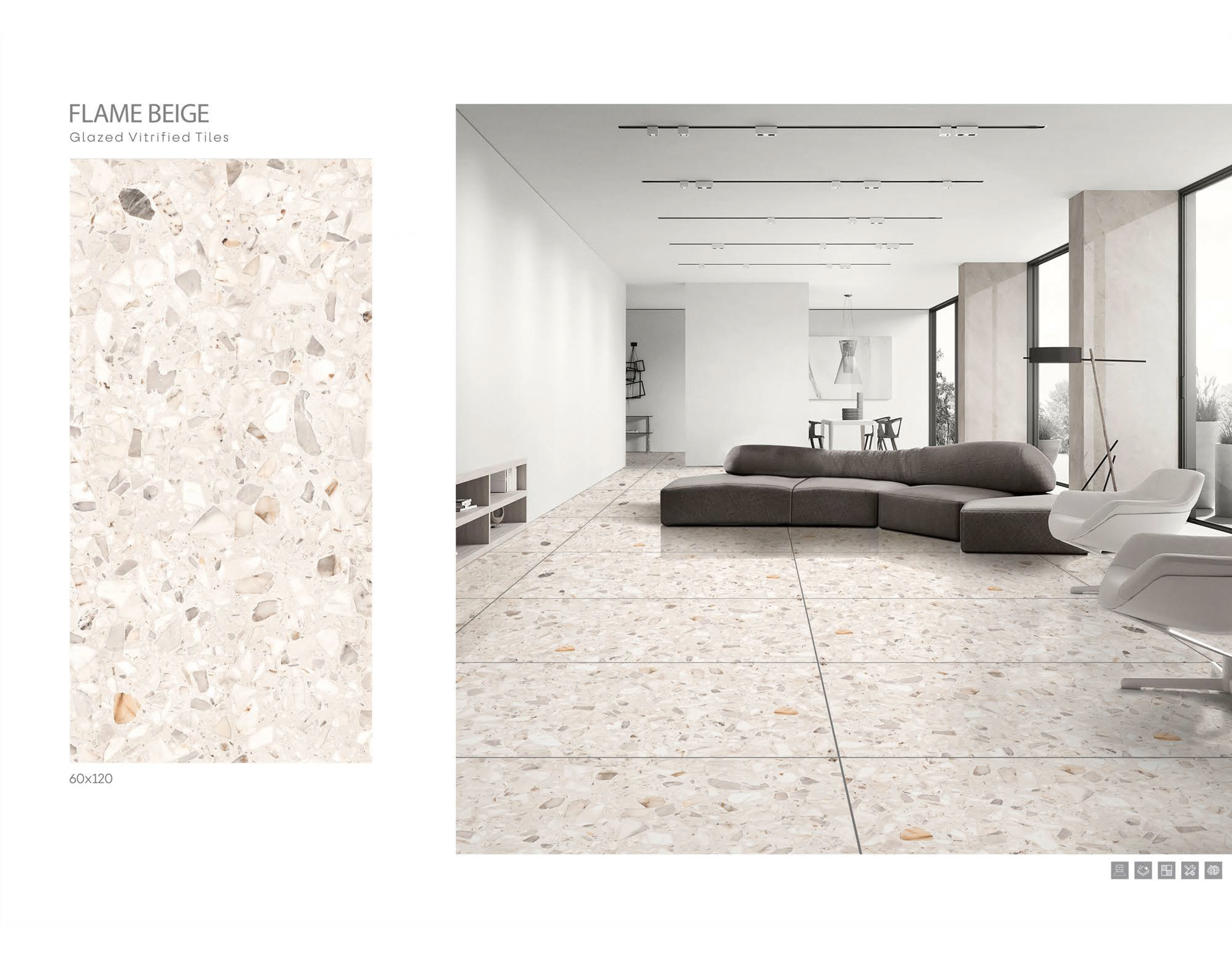 Vitrified Tiles - 600x1200mm, Multi Color Glossy Finish | Premium Ceramic, 9mm Thickness, Ideal For Interior Floors