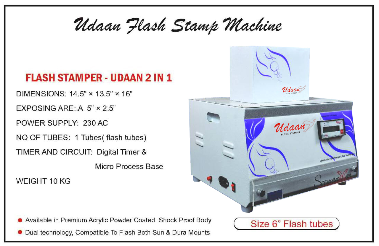 Blue And Grey Flash Stamp Making Machine