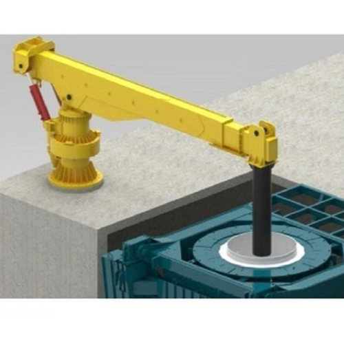 Yellow Hydraulic Poker And Pusher For Induction Furnace