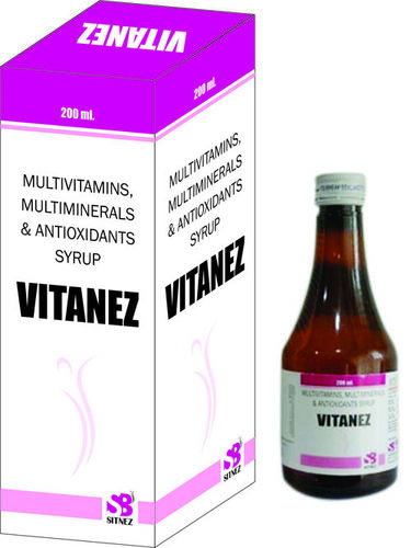 Multivitamins Multimineral Antioxidants Syrup - Glass Bottle, 200ml, Brown | Disease Prevention, Energy Increase, Immunity Support