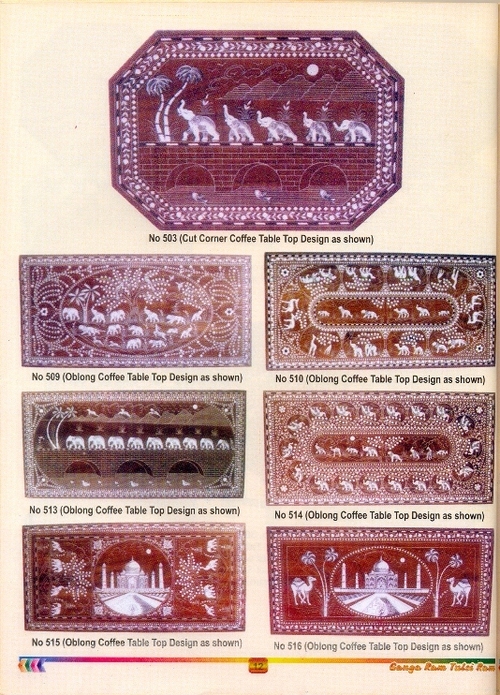 लंबी लकड़ी की हैंडीक्राफ्ट टेबल