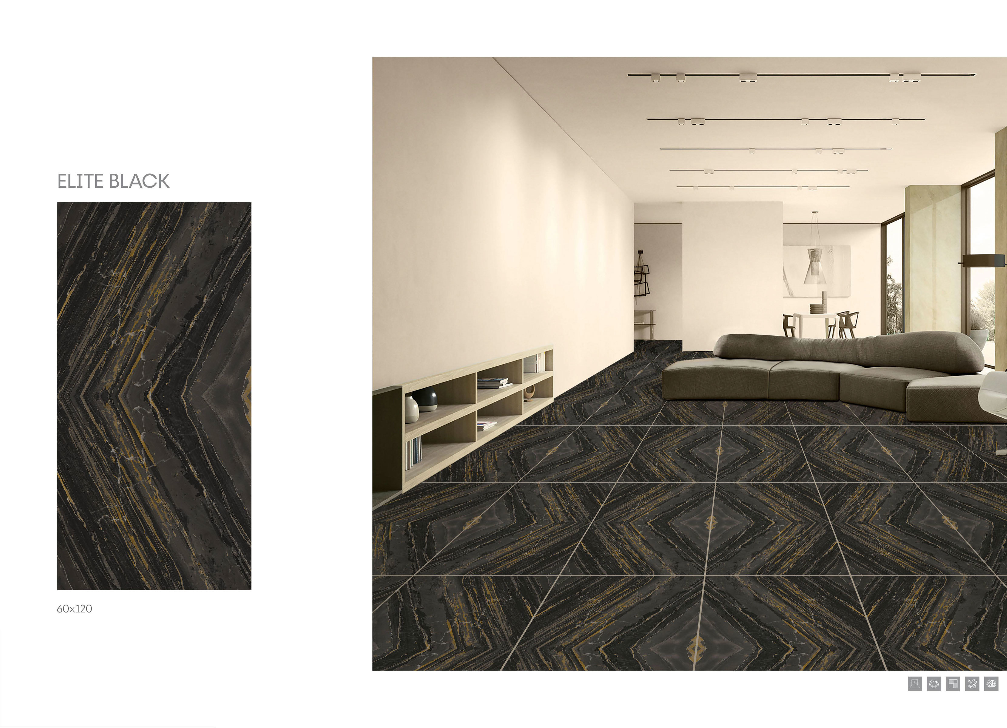 Millennia Book Match Series Vitrified Tiles - Size: 600x1200