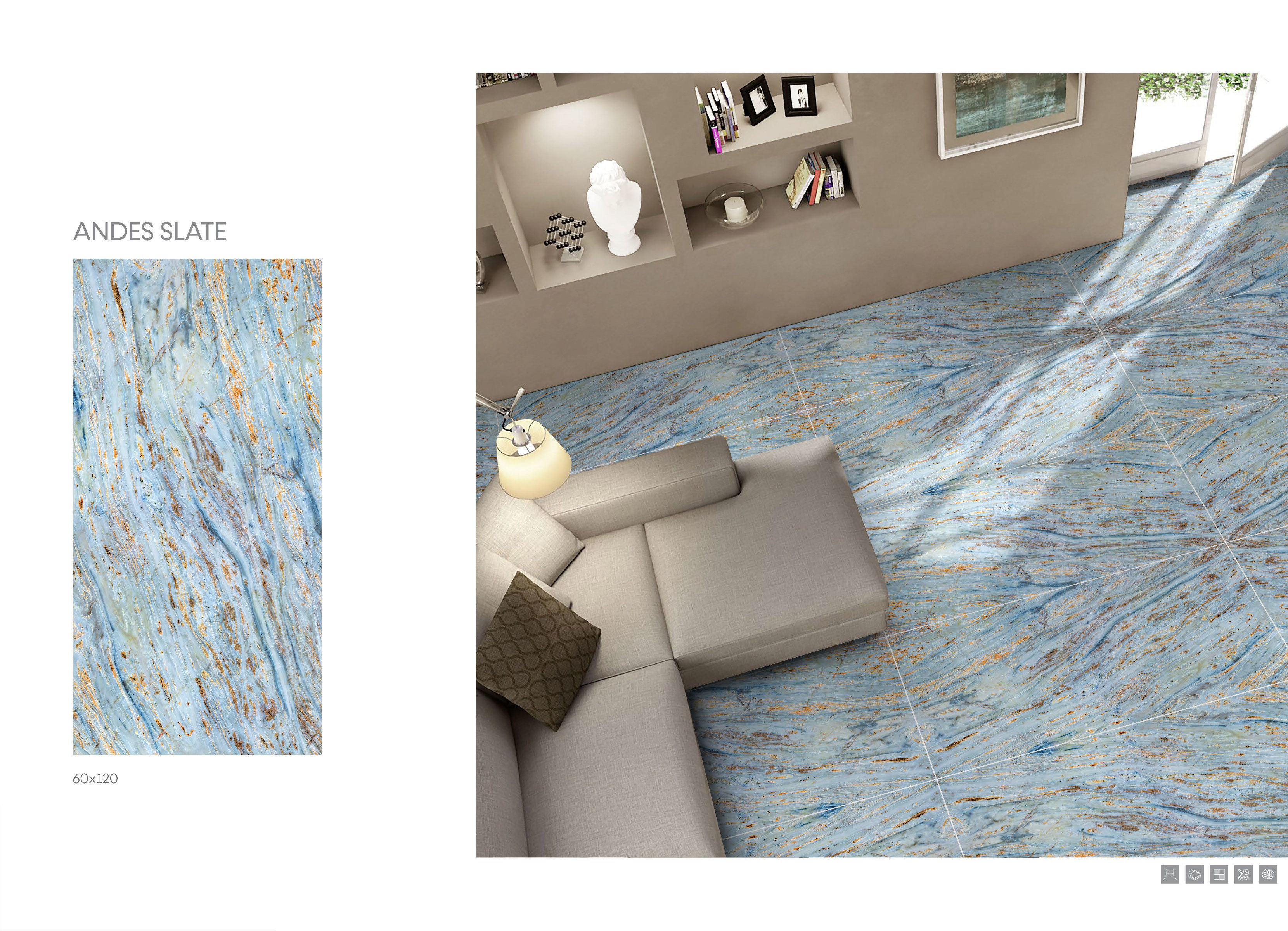 Millennia Book Match Series Vitrified Tiles - Size: 600x1200
