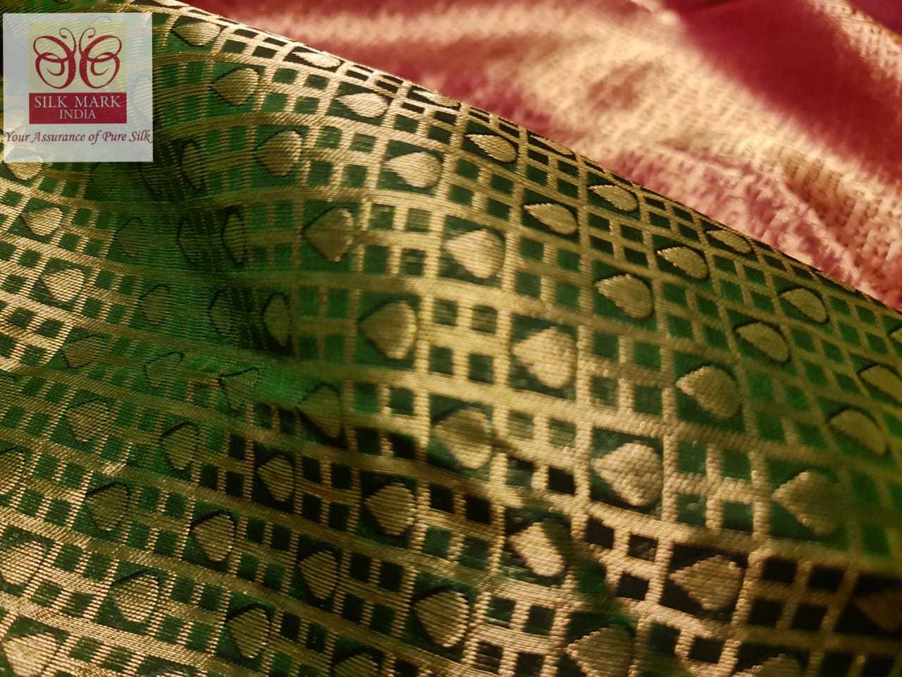 Bottle Green With Red Wedding Wear Pure Kanjivaram Silk Saree