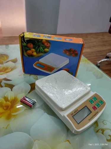 SF 400A Weight Scale - White Plastic, Max Capacity 10KG, Splash-Proof Design, Large Washable Tray for Easy Cleaning