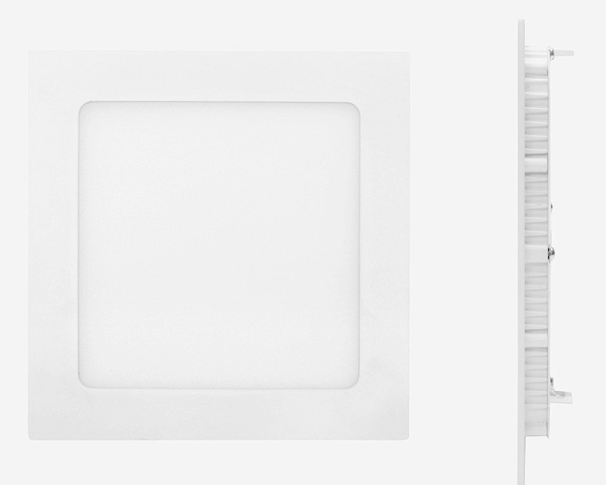 Fos Recessed Led Panel Light - 300x300x14 Mm, Aluminium | 24w, 2400 Lumens, 6500k-4000k-2700k Color Temperature, Eco-friendly, Flicker-free, Long Life Of 50,000 Hours