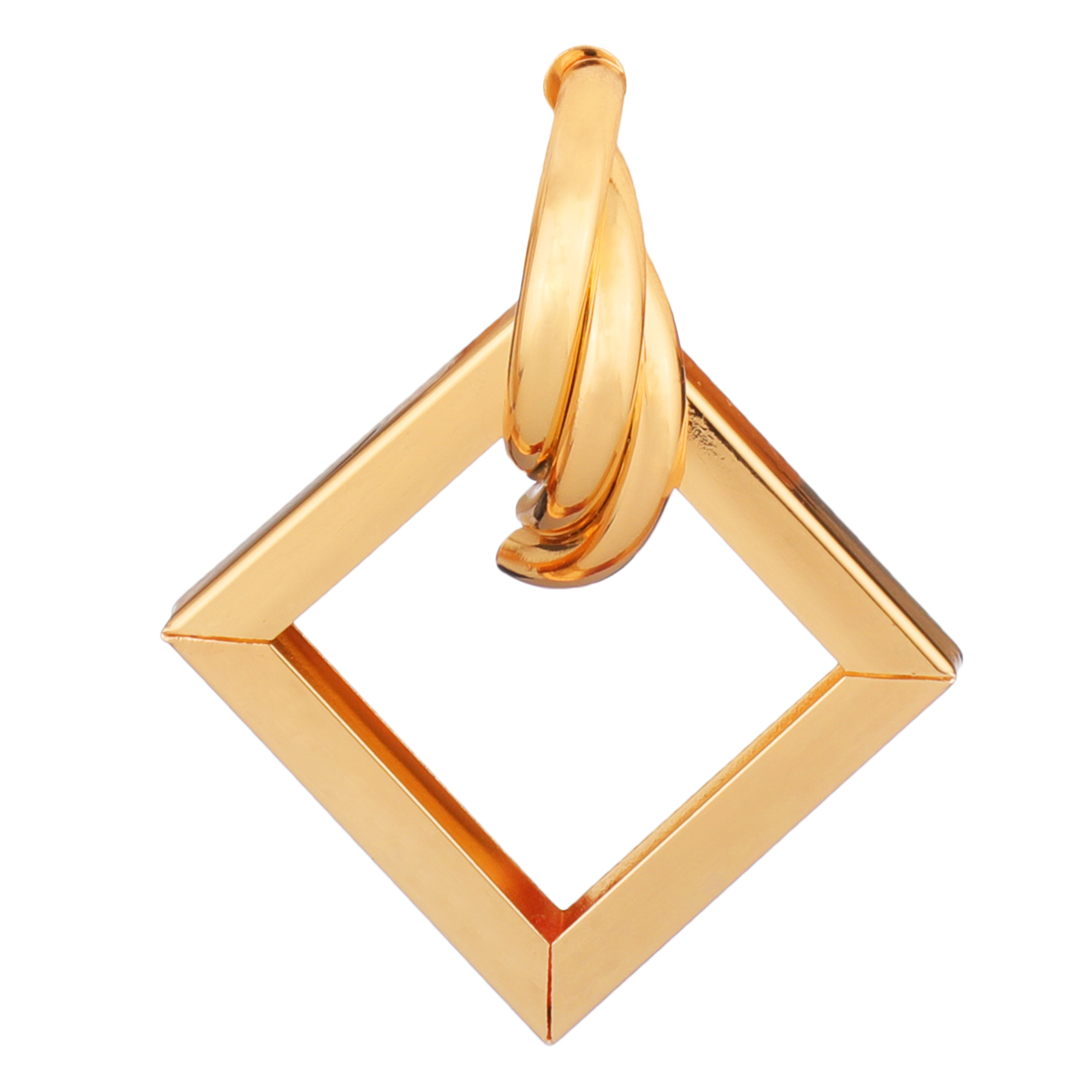 Party Gold Plated Square Shaped Earing For Women And Girls