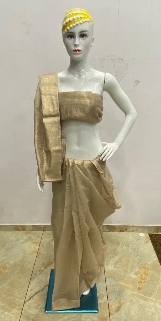 Ladies Saree - Cotton Silk Fabric, Full Size With Blouse , 8 Vibrant Colors, Breathable And Washable For All Seasons