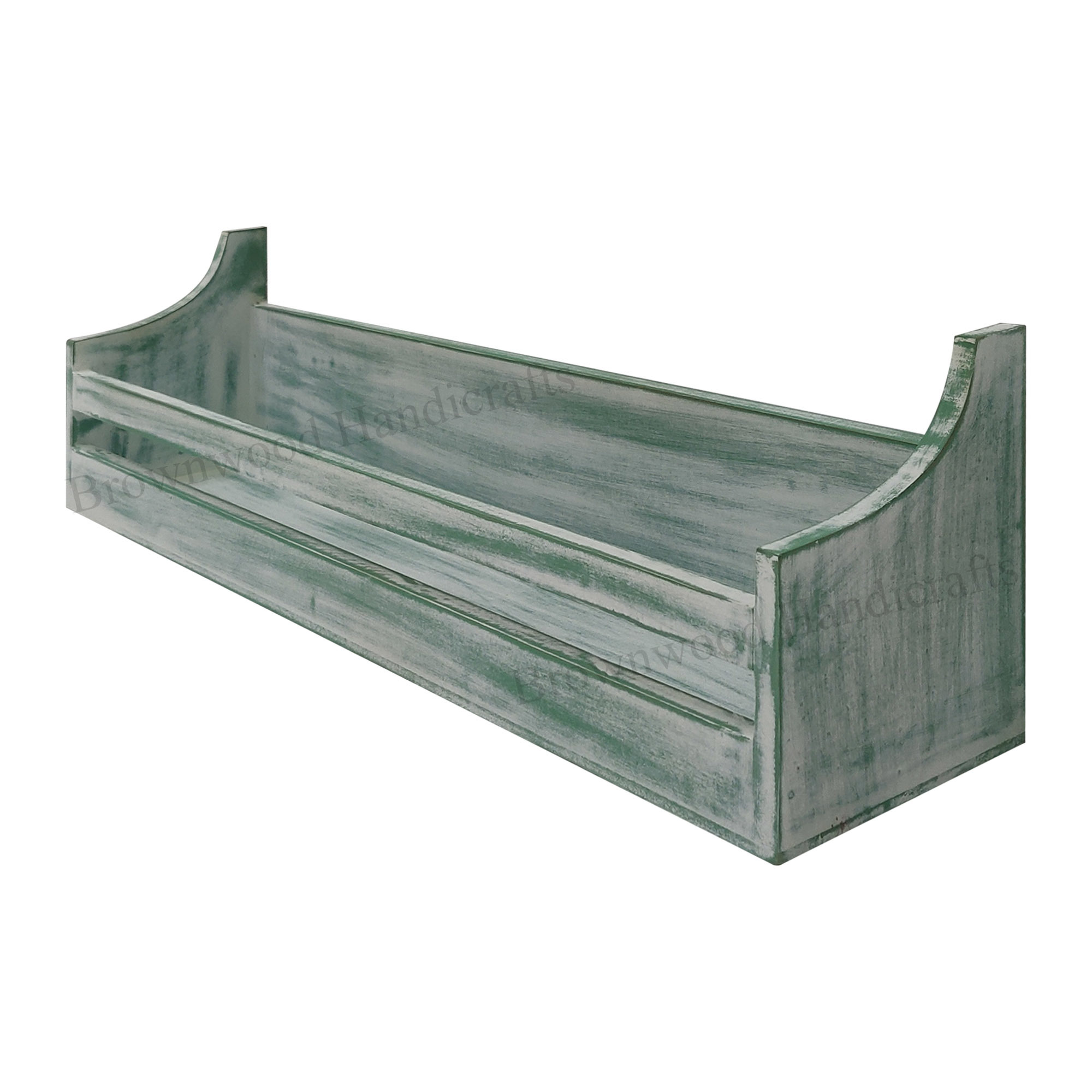 Mdf Wall Shelf Burnt Distressed White Size: 24 X 5 X 4 Inch