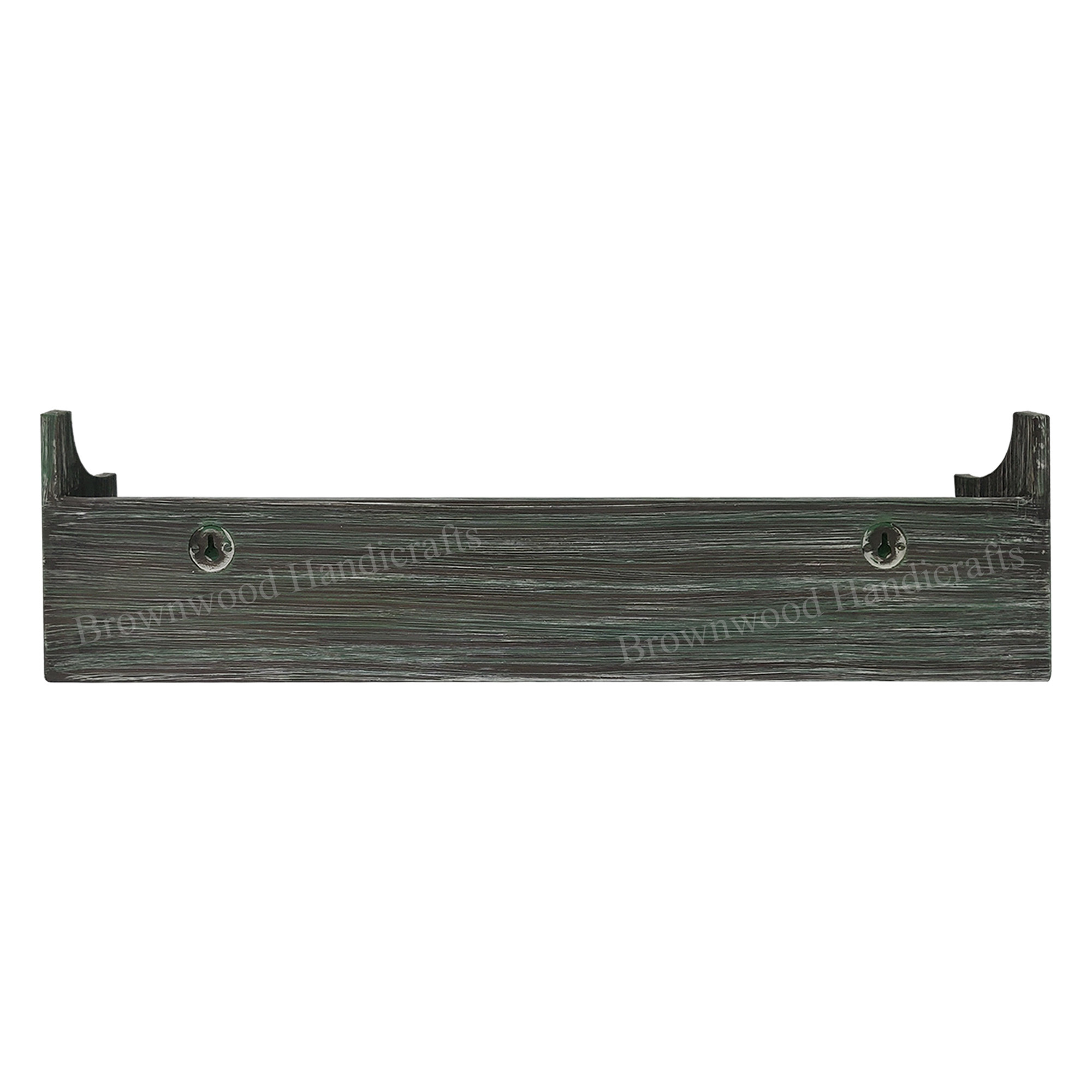 Mdf Wall Shelf White Green Antique Size: 24 X 5 X 4 Inch (11mm Thickness)